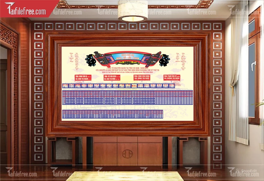 Mẫu Gia Phả Dòng Họ, Gia Tộc File Corel_HV280