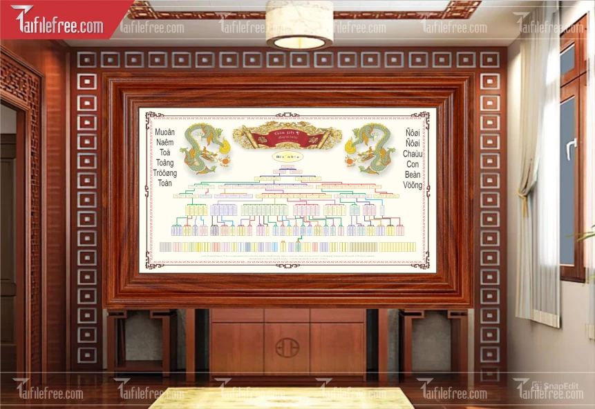 Mẫu Gia Phả Dòng Họ, Gia Tộc File Corel_HV281