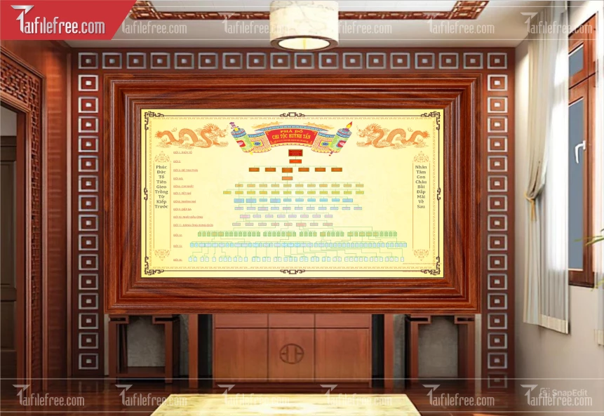 Mẫu Gia Phả Dòng Họ, Gia Tộc File Corel_HV282