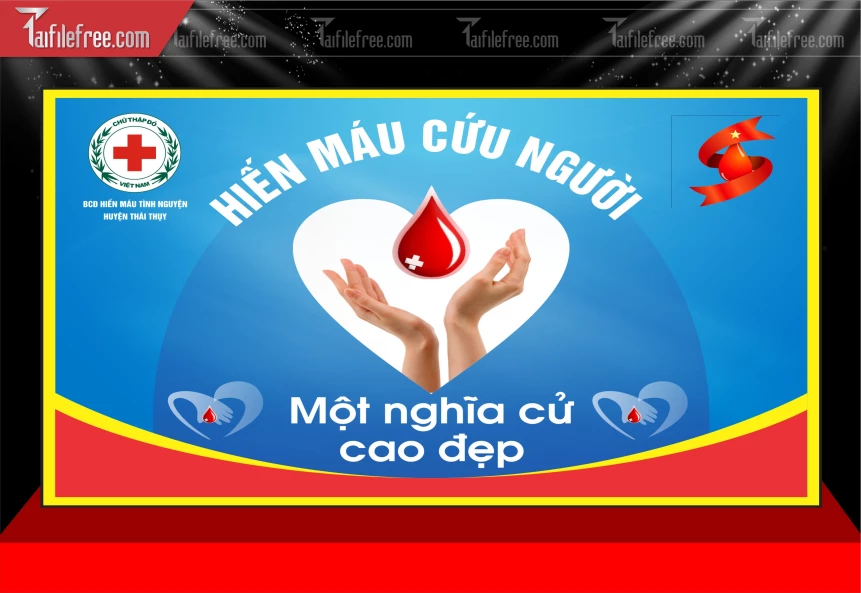 Phông Nền Ngày Hội Hiến Máu Tình Nguyện_HV304