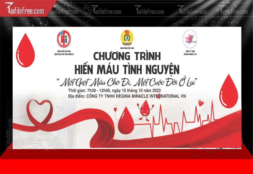 Phông Nền Ngày Hội Hiến Máu Tình Nguyện_HV307
