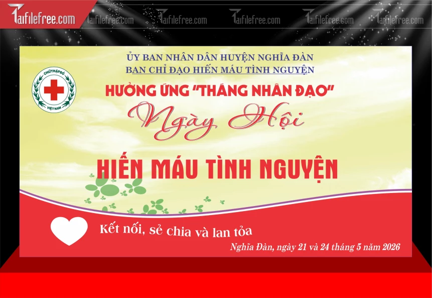 Phông Nền Ngày Hội Hiến Máu Tình Nguyện_HV308