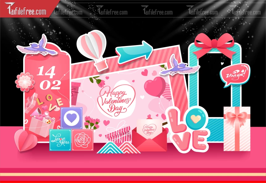 Mẫu Thiết Kế Background Ngày Valentine 14-02_L46