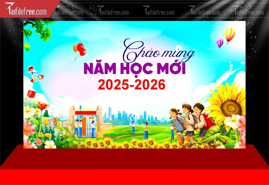 Phông Nền Nền Chào Mừng Năm Học Mới_LG121