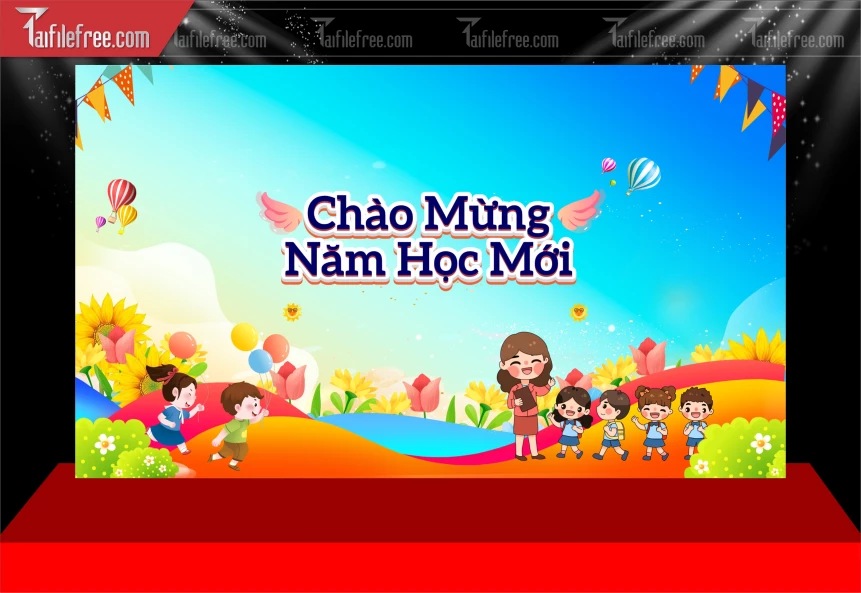 Phông Nền Nền Chào Mừng Năm Học Mới_LG124