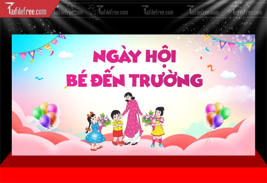 Phông Nền Ngày Hội Đến Trường Của Bé_LG158