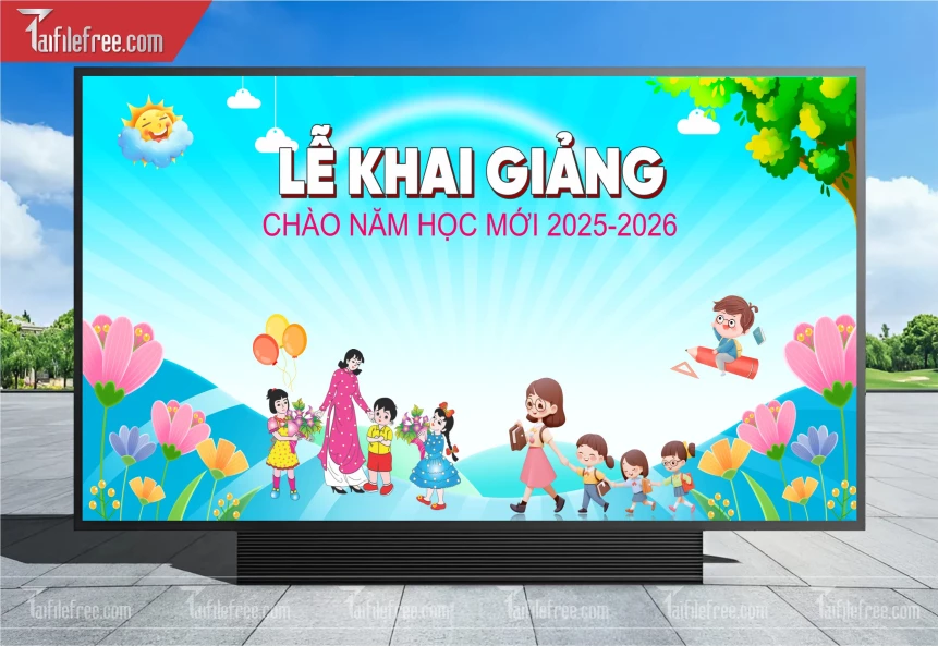 Maket, Background Lễ Khai Giảng Năm Học_LG73