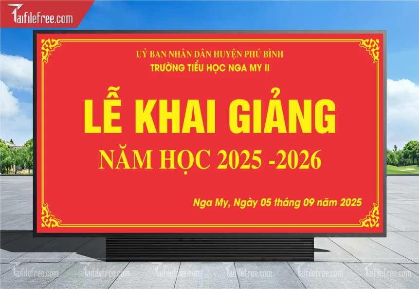 Maket, Background Lễ Khai Giảng Năm Học_LG76
