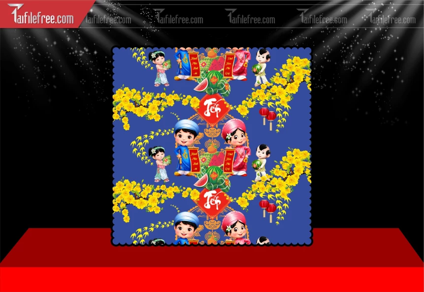 Mẫu Khăn Trải Bàn Tết_LX196