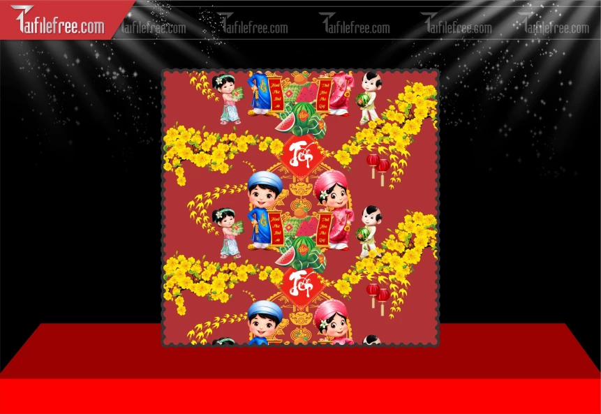 Mẫu Khăn Trải Bàn Tết_LX197