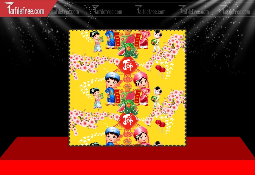 Mẫu Khăn Trải Bàn Tết_LX198