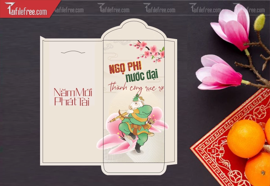 Mẫu Bao Lì Xì Mừng Năm Mới Tết_LXT40