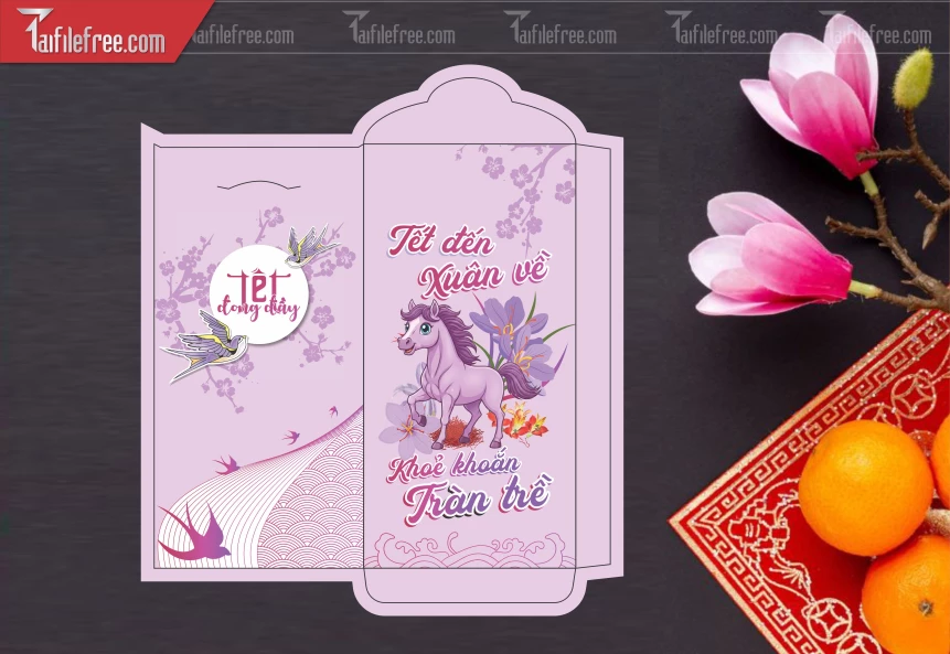 Mẫu Bao Lì Xì Mừng Năm Mới Tết_LXT43