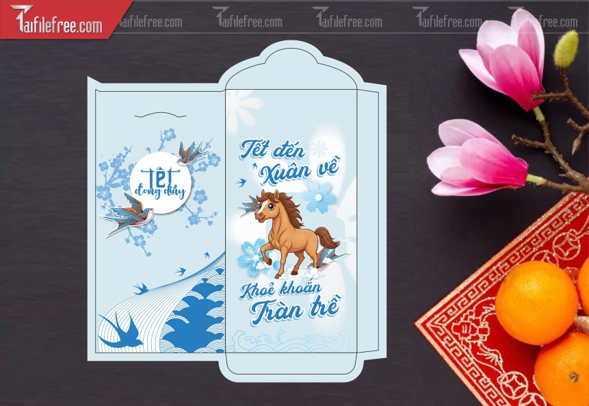 Mẫu Bao Lì Xì Mừng Năm Mới Tết_LXT45