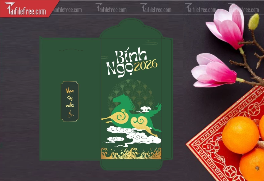 Mẫu Bao Lì Xì Mừng Năm Mới Tết_LXT51