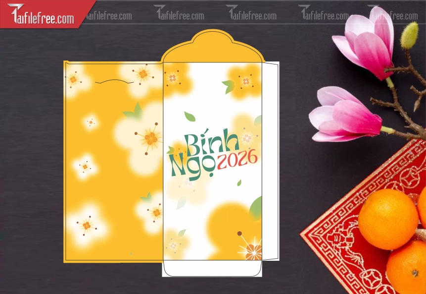 Mẫu Bao Lì Xì Mừng Năm Mới Tết_LXT54