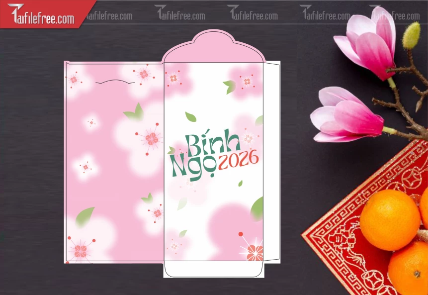 Mẫu Bao Lì Xì Mừng Năm Mới Tết_LXT55