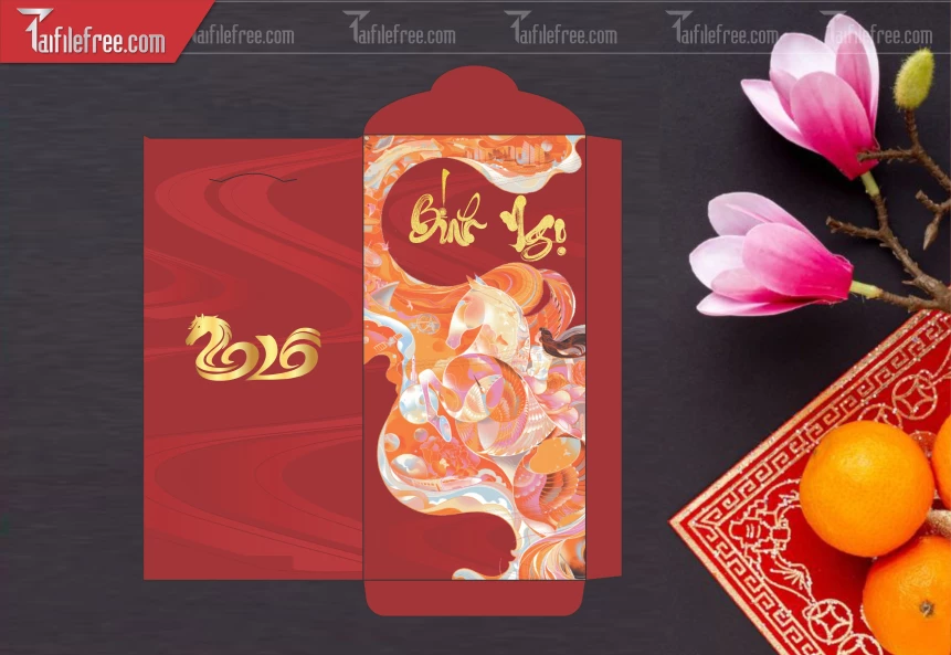 Mẫu Bao Lì Xì Mừng Năm Mới Tết_LXT56