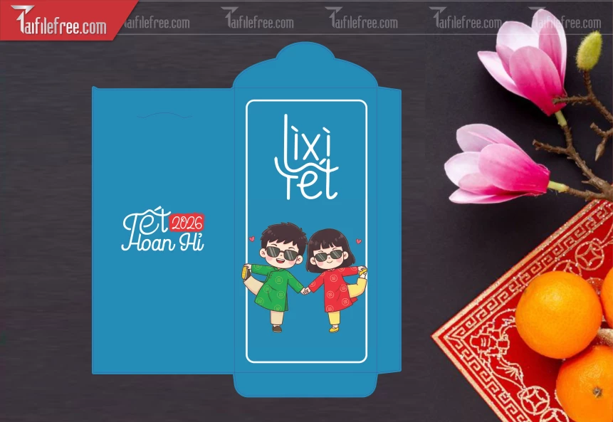 Mẫu Bao Lì Xì Mừng Năm Mới Tết_LXT60
