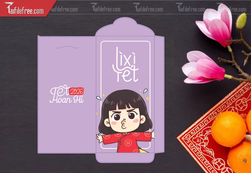 Mẫu Bao Lì Xì Mừng Năm Mới Tết_LXT62