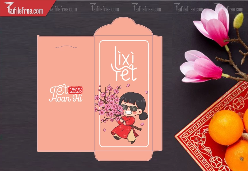 Mẫu Bao Lì Xì Mừng Năm Mới Tết_LXT63