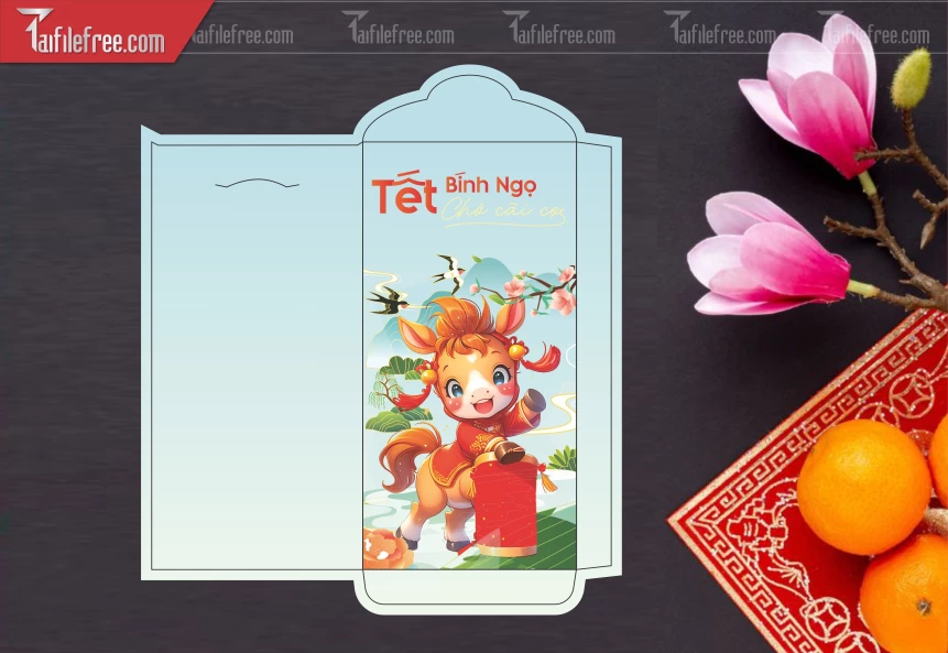 Mẫu Bao Lì Xì Mừng Năm Mới Tết_LXT65