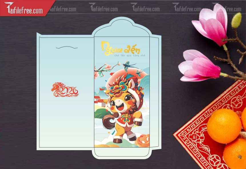 Mẫu Bao Lì Xì Mừng Năm Mới Tết_LXT66