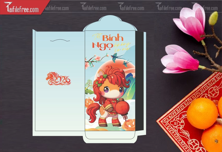 Mẫu Bao Lì Xì Mừng Năm Mới Tết_LXT67