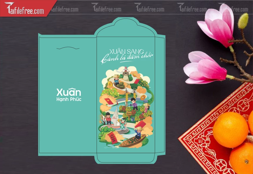 Mẫu Bao Lì Xì Mừng Năm Mới Tết_LXT71