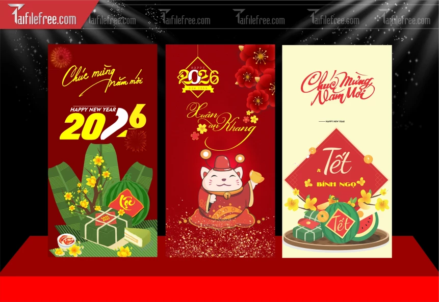 Mẫu Bao Lì Xì Mừng Năm Mới Tết_LXT20