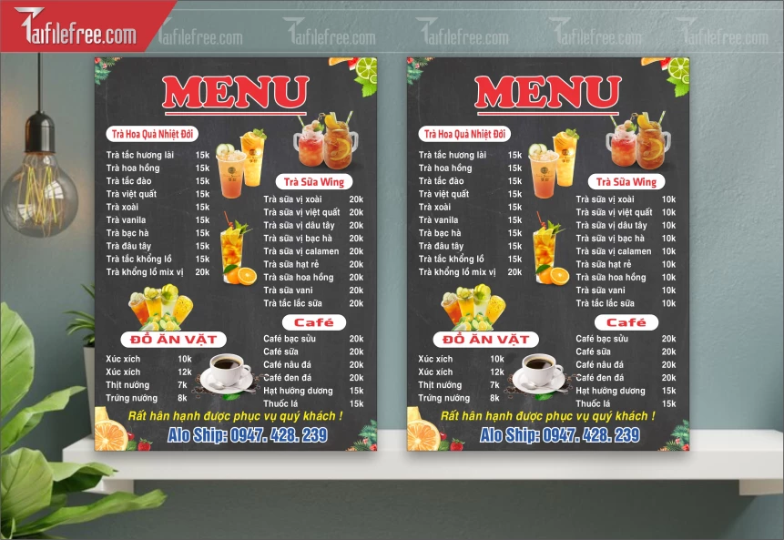 Menu Trà Hoa Quả Nhiệt Đới_M112