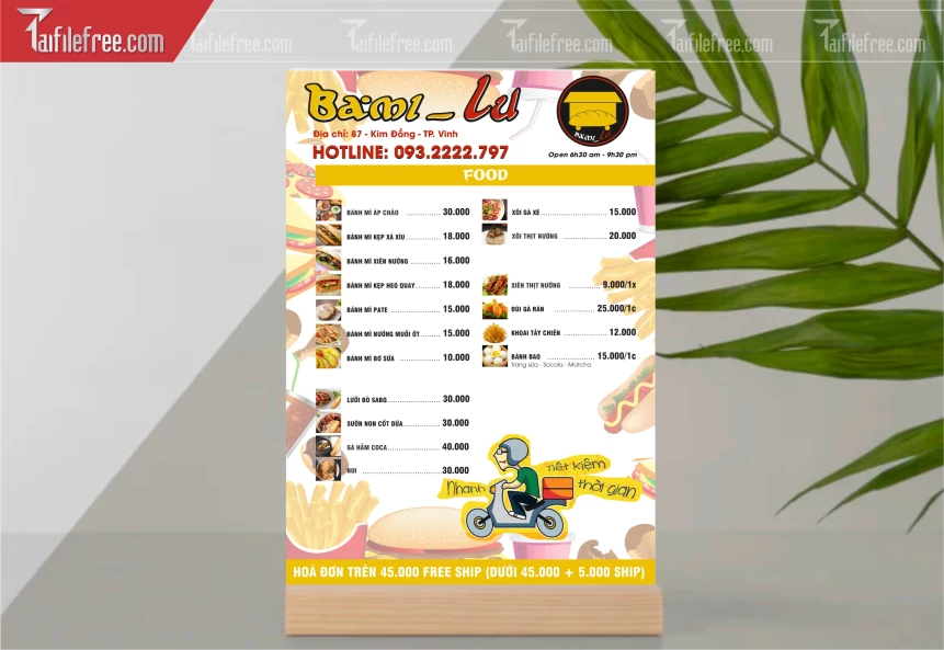 Menu Bánh Mì_M114