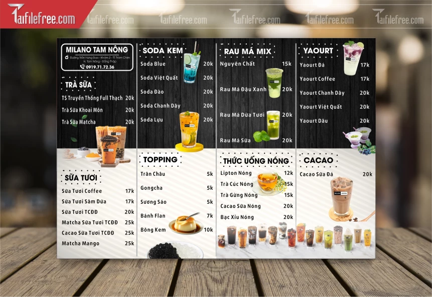 Menu Giải Khát_M117