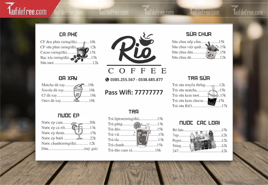 Menu Nước Giải Khát, Coffee_M125