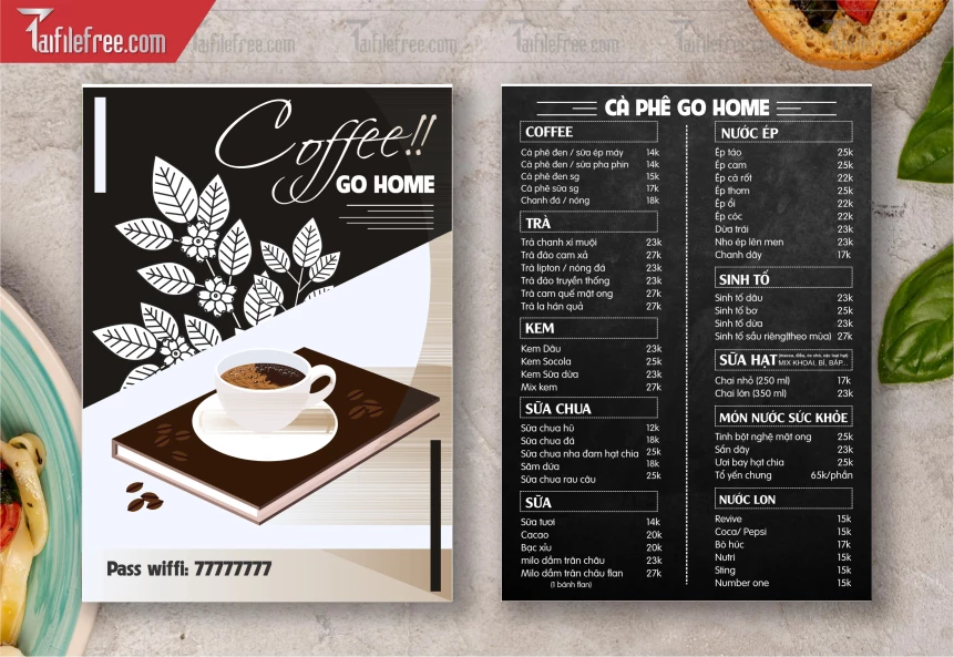 Menu Cà Phê_M127