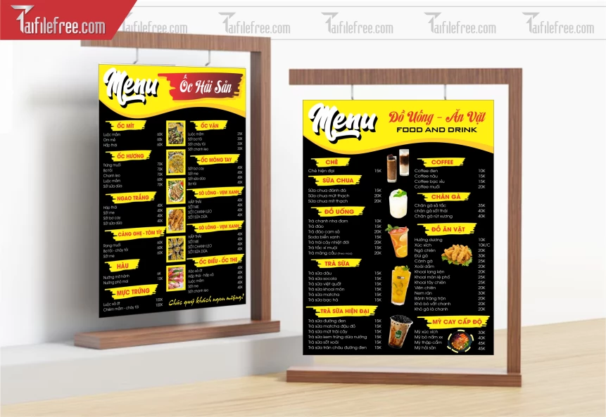 Menu Đồ Uống - Ăn Vặt_M138