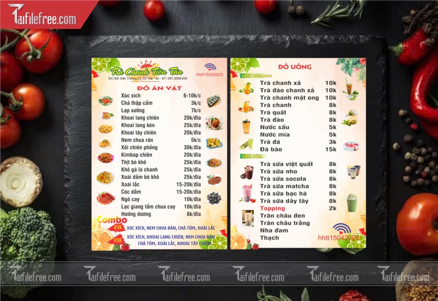 Menu Đồ An Vặt_M141