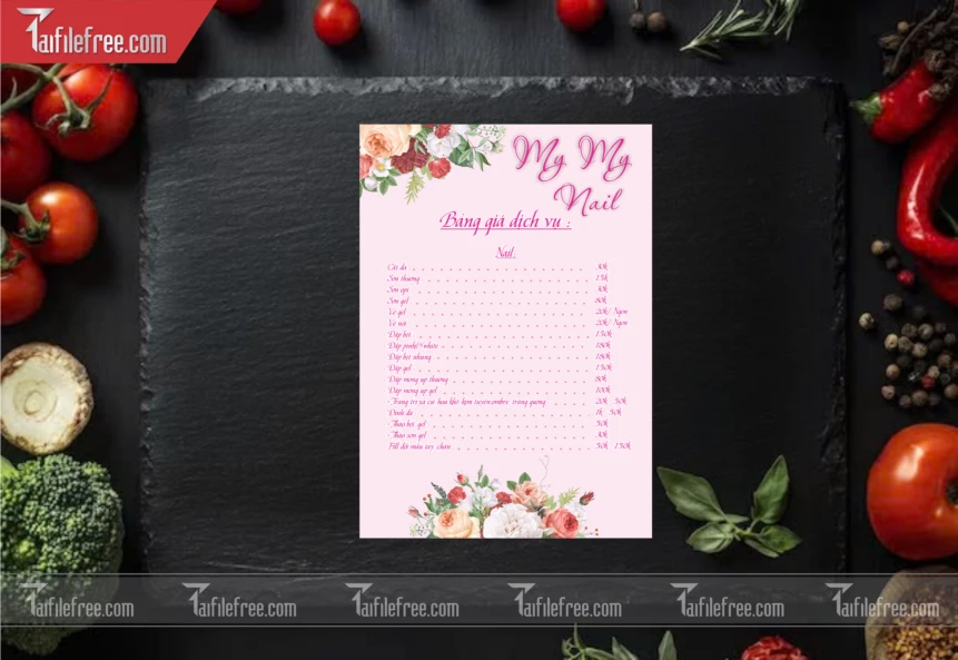 Menu Tiệm Làm Nail_M145