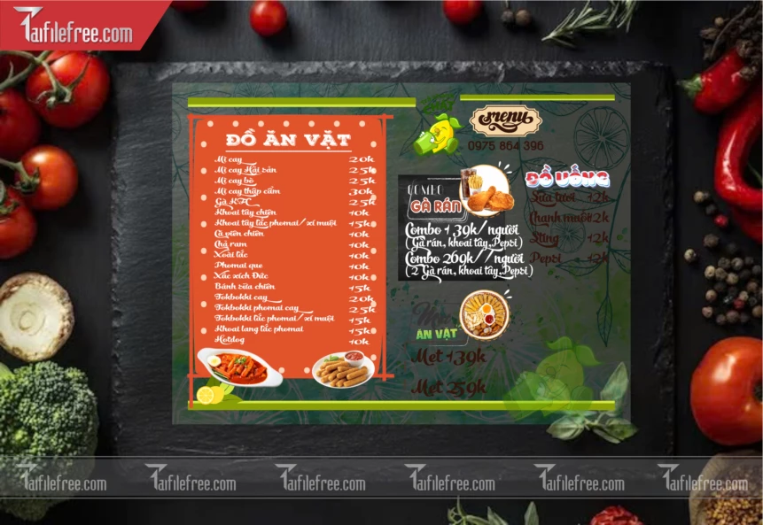 Menu Đồ Ăn Vặt_M154