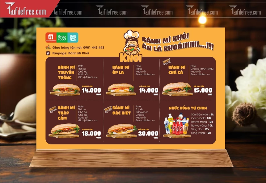 Menu Bánh Mì Khói, Thương Hiệu Nhượng Quyền_M162