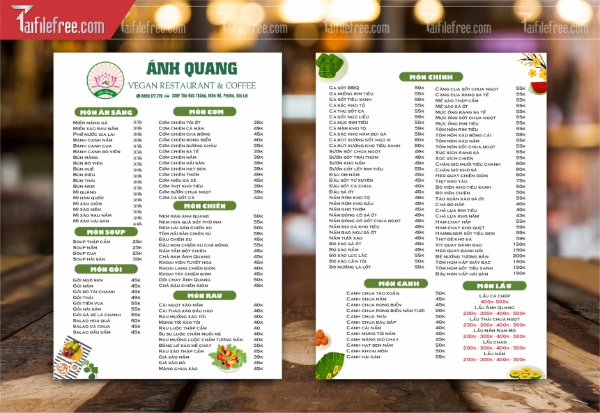 Menu Món Ăn Sáng_M171
