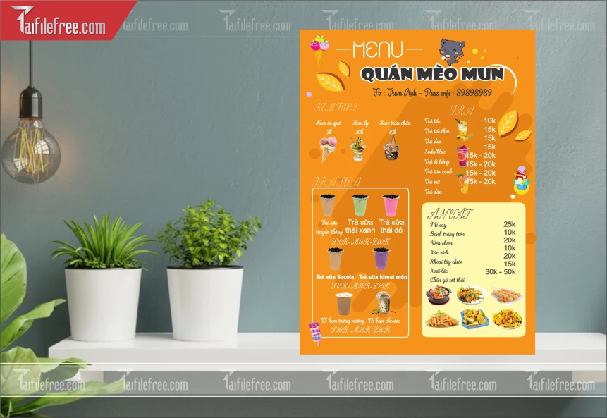Menu Quán Ăn Vặt_M172