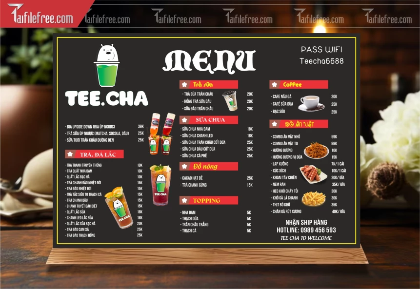 Menu Quán TEE,CHA_M179