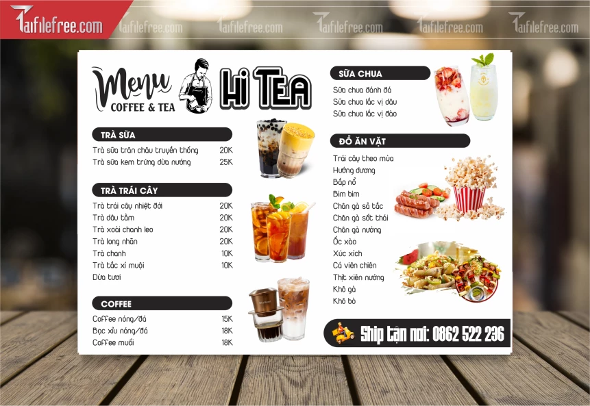 Menu Quán Trà Sữa_M181