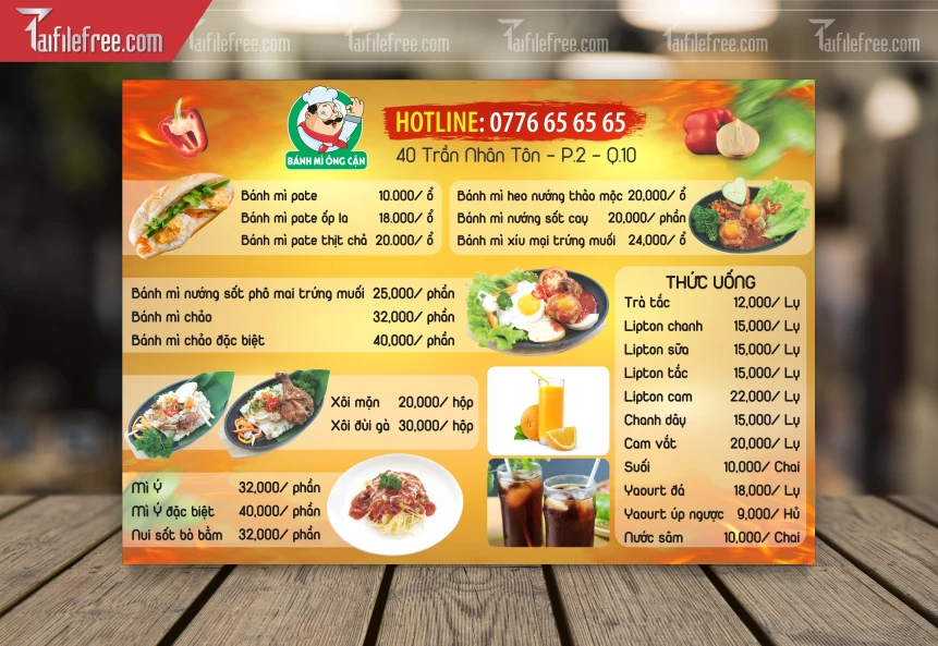 Menu Quán Ăn Sáng_M187