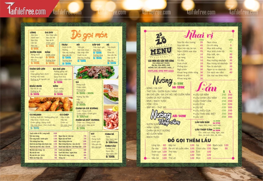 Menu Quán Đồ Chiên_M192