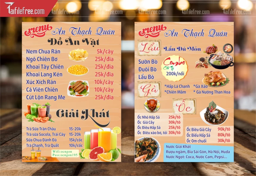 Menu Đồ Ăn Vặt_M194
