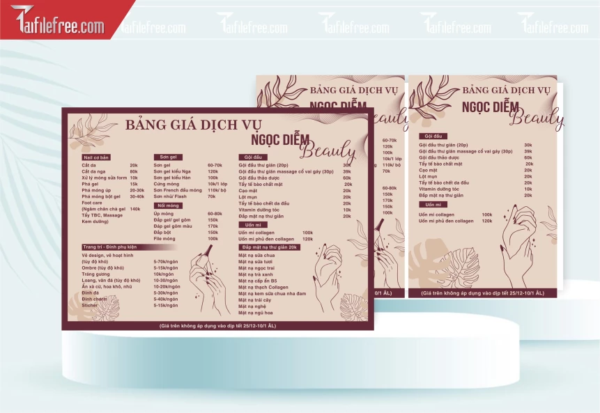 Menu Tiệm Nail_M195