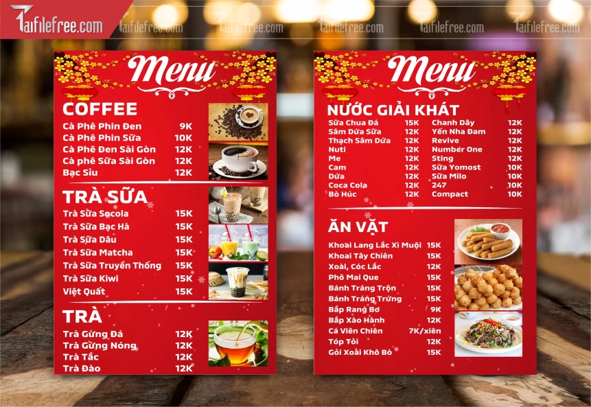 Menu Tiệm Caffe_M196