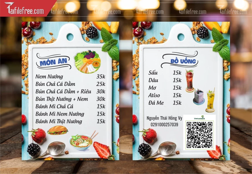 Menu Quán Nướng_M198
